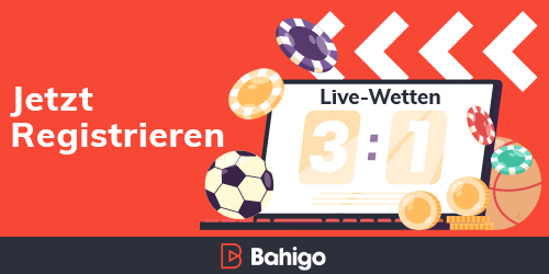 Live-Wetten mit 3 zu 1 Ergebnis auf einem Laptop und dem Hinweis Jetzt registrieren
